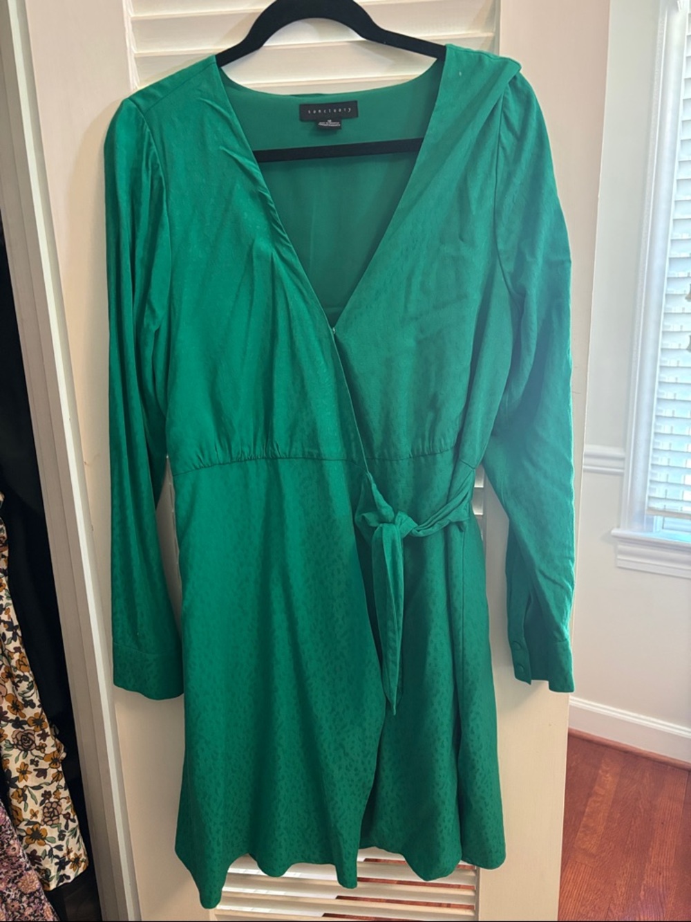Sanctuary Emerald Green Wrap Dress with Tie Waist